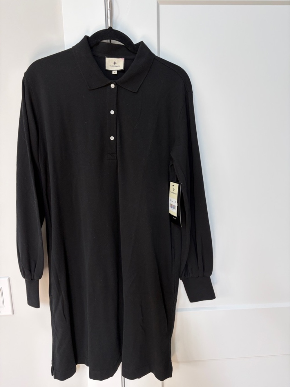 Tuckernuck Black Long-Sleeve Polo Dress
